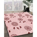 Machine Washable Transitional Pink Rug in a Family Room, wshpat1083rd