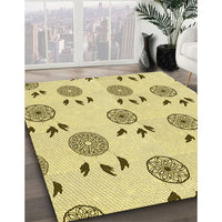 Patterned Sun Yellow Rug, pat1083yw