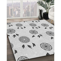 Patterned Gray Novelty Rug, pat1083