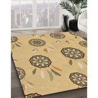 Patterned Cinnamon Brown Rug, pat1084brn