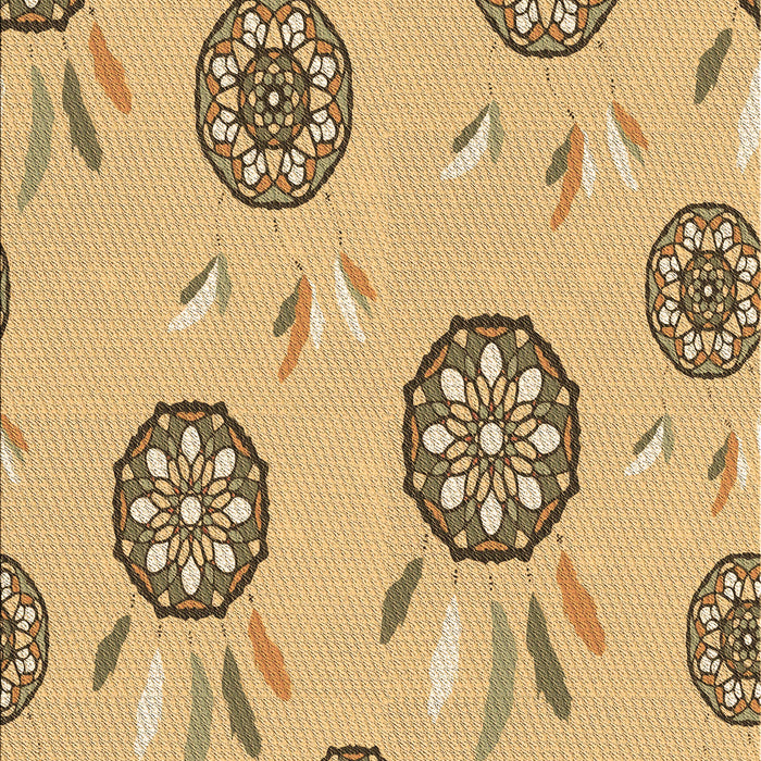 Patterned Cinnamon Brown Rug, pat1084brn