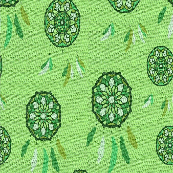 Patterned Emerald Green Rug, pat1084grn