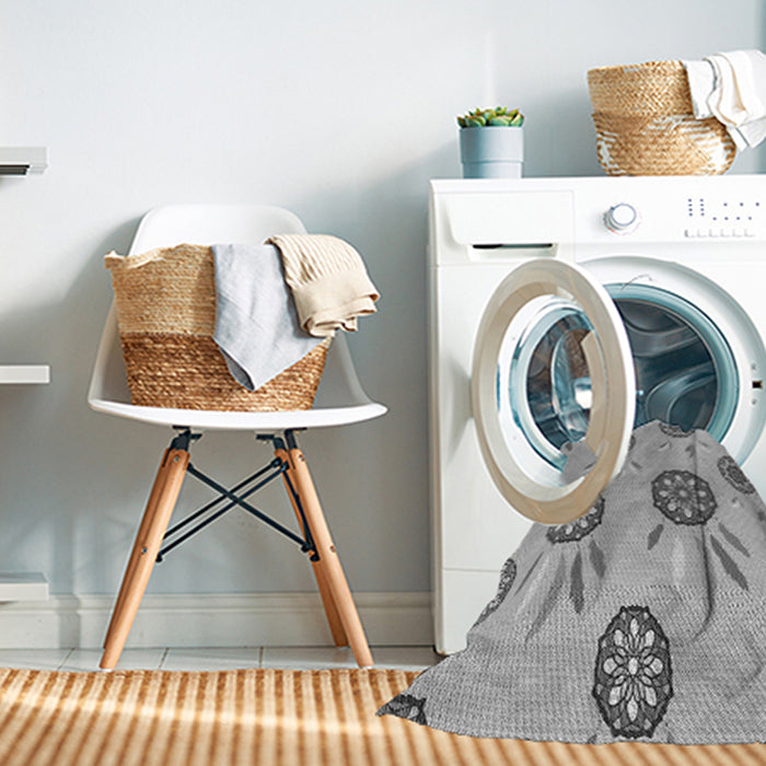 Machine Washable Transitional Gray Rug in a Washing Machine, wshpat1084gry