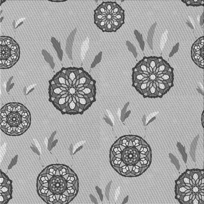Round Patterned Gray Rug, pat1084gry