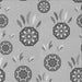 Round Patterned Gray Rug, pat1084gry