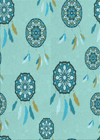 Machine Washable Transitional Seafoam Green Rug, wshpat1084lblu