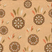 Round Patterned Chrome Gold Yellow Rug, pat1084org