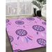 Patterned Pastel Purple Pink Rug in Family Room, pat1084pur