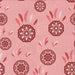Round Patterned Pastel Pink Rug, pat1084rd