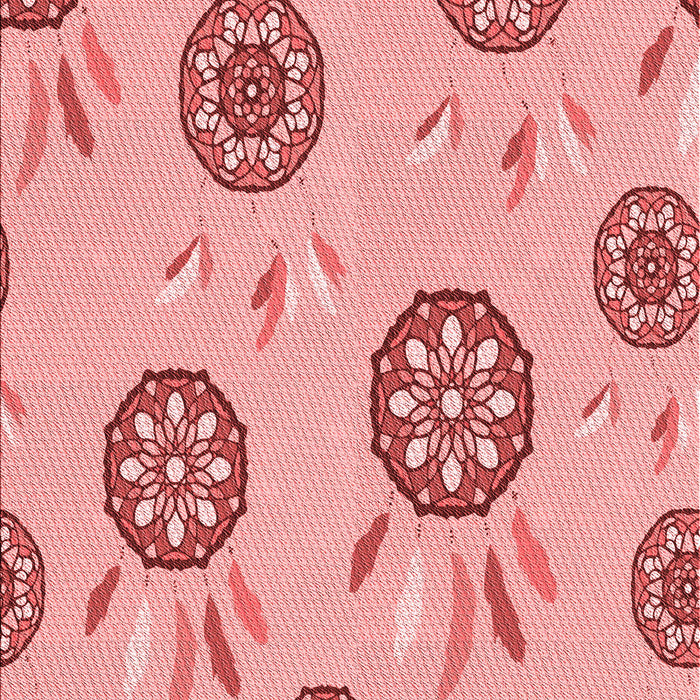 Machine Washable Transitional Pastel Pink Rug, wshpat1084rd