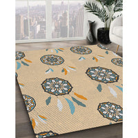 Patterned Brown Novelty Rug, pat1084