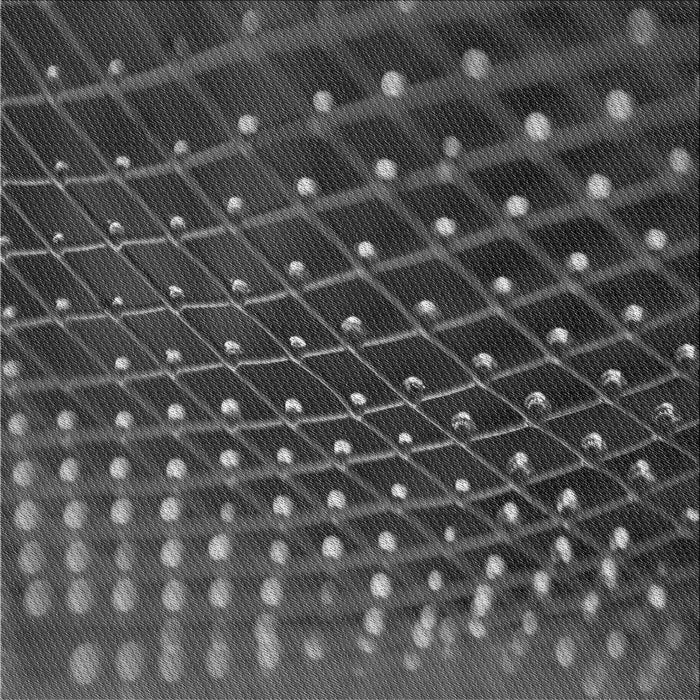 Round Patterned Black Rug, pat1085gry