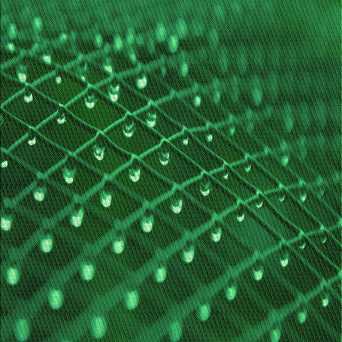 Patterned Deep Emerald Green Rug, pat1086grn