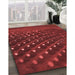 Machine Washable Transitional Cranberry Red Rug in a Family Room, wshpat1086rd