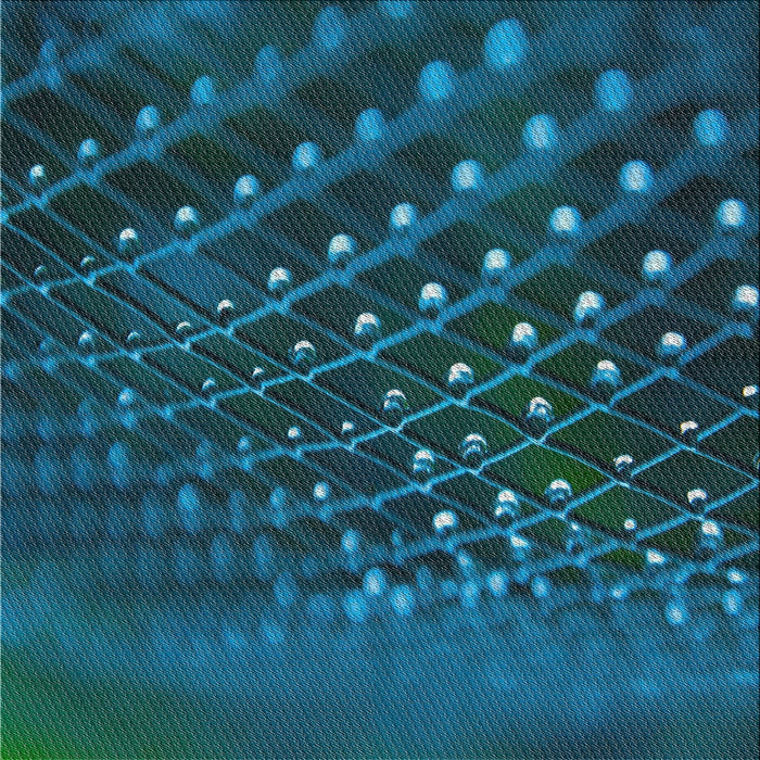 Sideview of Machine Washable Transitional Deep-Sea Blue Rug, wshpat1086