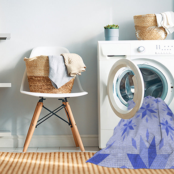 Machine Washable Transitional Sky Blue Rug in a Washing Machine, wshpat1087blu