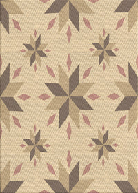 Machine Washable Transitional Brown Gold Rug, wshpat1087brn