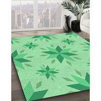 Patterned Jade Green Rug, pat1087grn