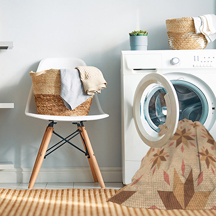 Machine Washable Transitional Orange Rug in a Washing Machine, wshpat1087org