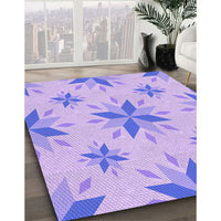 Patterned Blossom Pink Rug, pat1087pur