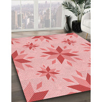 Patterned Red Rug, pat1087rd