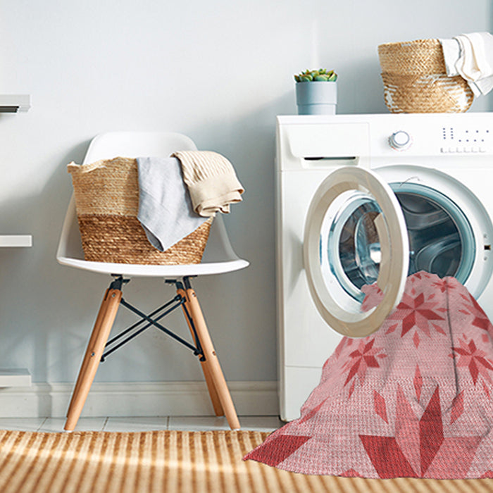 Machine Washable Transitional Red Rug in a Washing Machine, wshpat1087rd