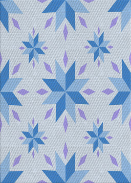Patterned Pale Blue Novelty Rug, pat1087