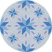 Sideview of Patterned Pale Blue Novelty Rug, pat1087