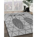 Patterned Silver Gray Rug in Family Room, pat1088gry