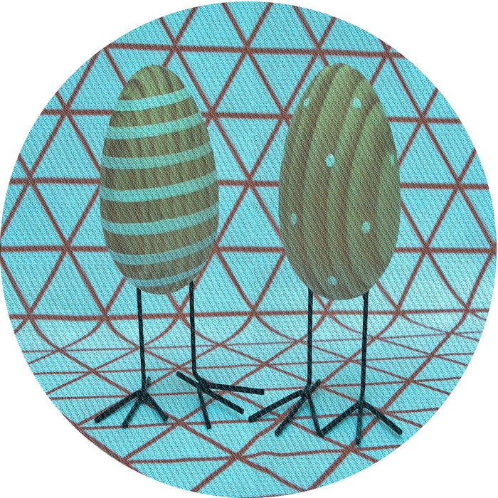 Square Machine Washable Transitional Bright Turquoise Blue Rug in a Living Room, wshpat1088lblu