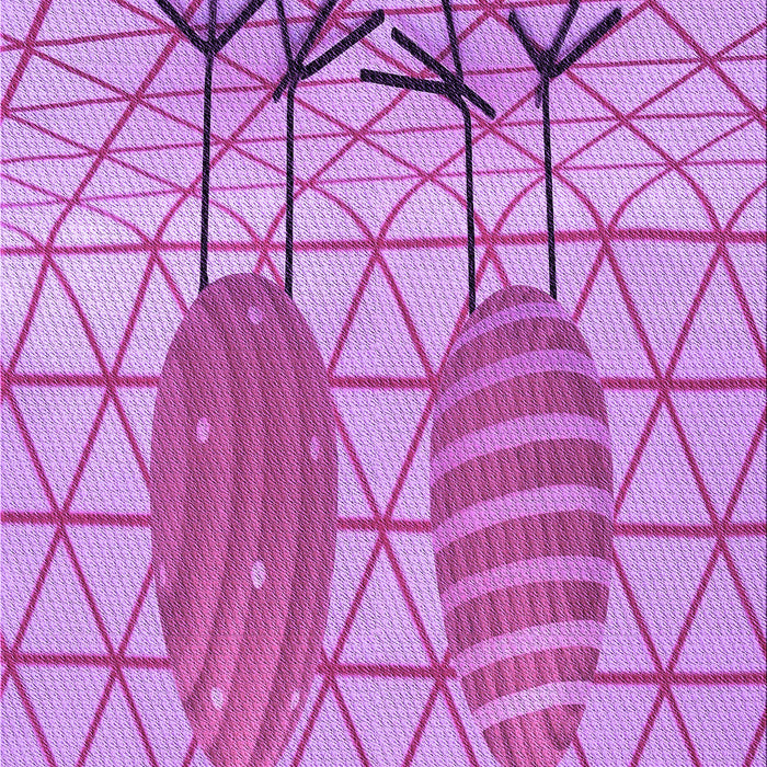 Machine Washable Transitional Violet Purple Rug, wshpat1088pur