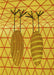 Patterned Gold Yellow Rug, pat1088yw