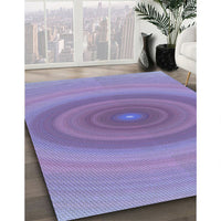 Patterned Purple Mimosa Purple Rug, pat1089blu