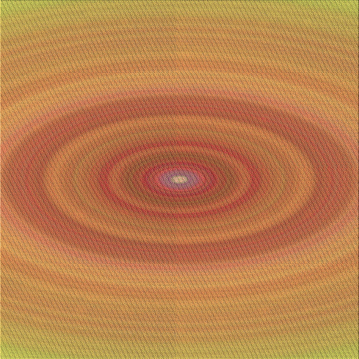 Round Patterned Orange Red Orange Rug, pat1089brn