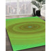 Machine Washable Transitional Green Rug in a Family Room, wshpat1089grn