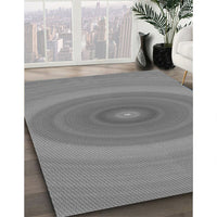 Patterned Dark Gray Rug, pat1089gry