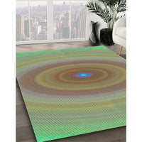 Patterned Brown Rug, pat1089lblu