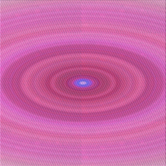 Round Patterned Deep Pink Rug, pat1089pur