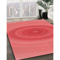 Patterned Red Rug, pat1089rd