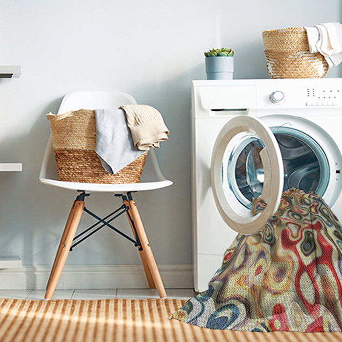 Machine Washable Transitional Sepia Brown Rug in a Washing Machine, wshpat108