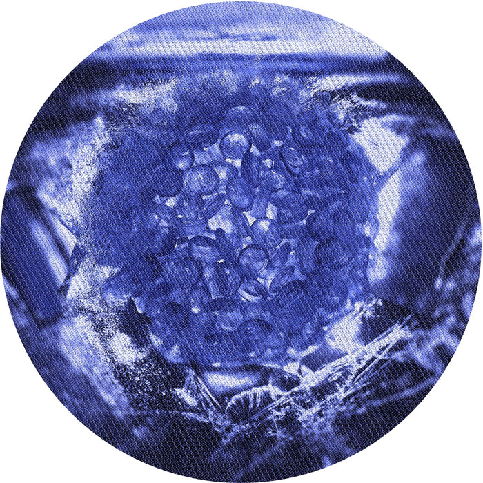 Square Machine Washable Transitional Light Slate Blue Rug in a Living Room, wshpat109blu