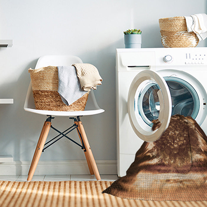 Machine Washable Transitional Night Red Rug in a Washing Machine, wshpat109org