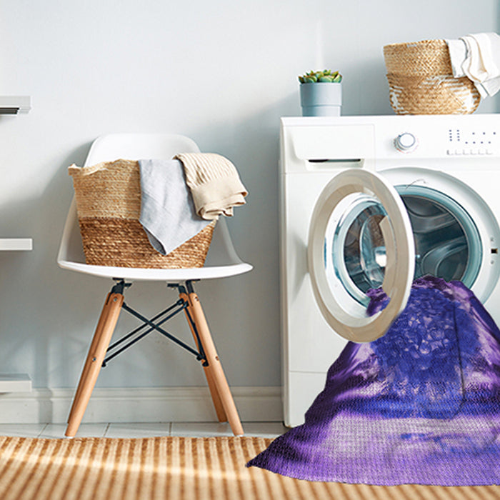 Machine Washable Transitional Purple Rug in a Washing Machine, wshpat109pur