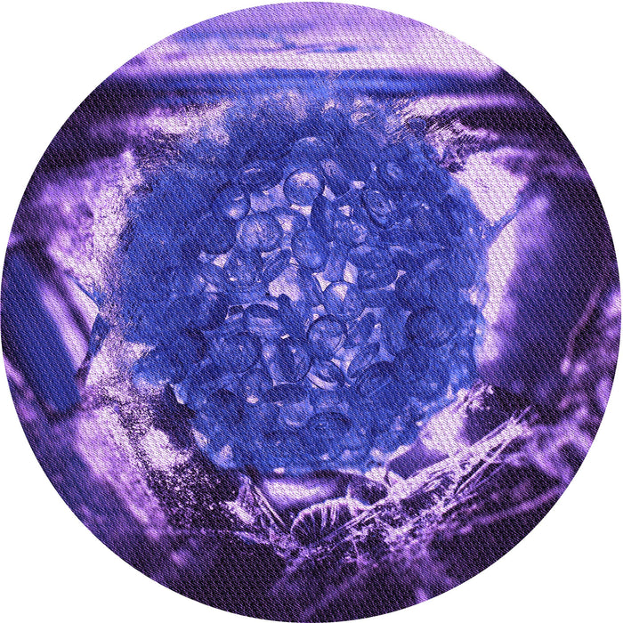 Square Machine Washable Transitional Purple Rug in a Living Room, wshpat109pur