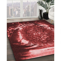 Patterned Red Rug, pat109rd