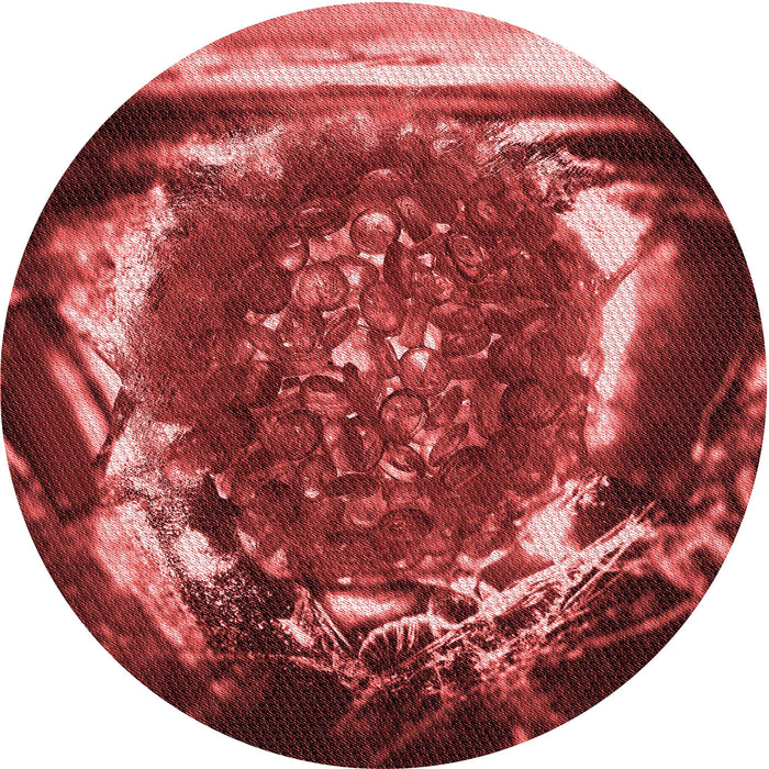 Square Patterned Red Rug, pat109rd