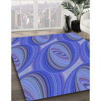 Patterned Sky Blue Rug, pat1090blu