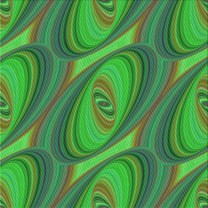 Round Patterned Green Rug, pat1090grn