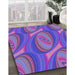 Patterned Blue Violet Purple Rug in Family Room, pat1090pur