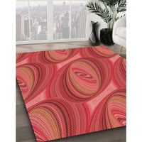 Patterned Orange Rug, pat1090rd